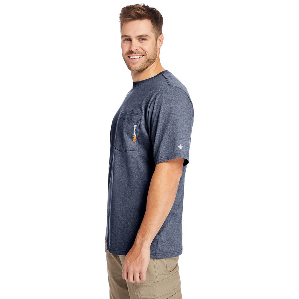 Tricouri Timberland Barbati Bleumarin - Pro® Big & Tall Base Plate Short-Sleeve - Romania - CLMYXK98